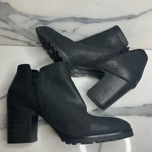 Lucky Brand | Women's Black Suede Lug Sole Side Zip Platform Noryn Boots Sz 7.5 - Picture 5 of 7